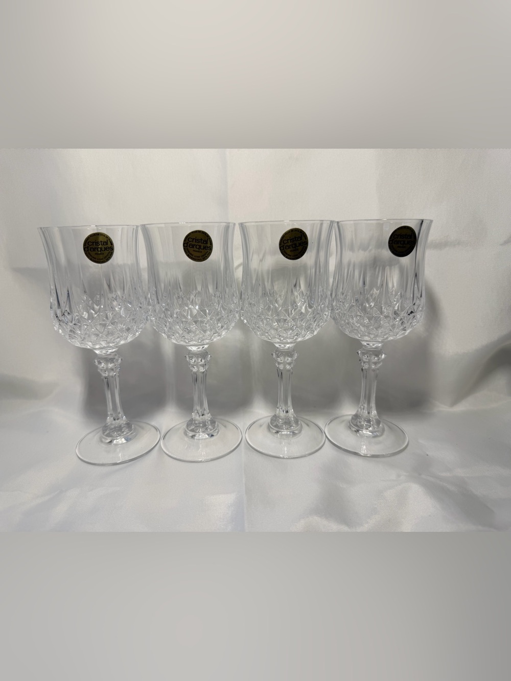 Vintage Cristal d’arques Longchamp wine Glasses